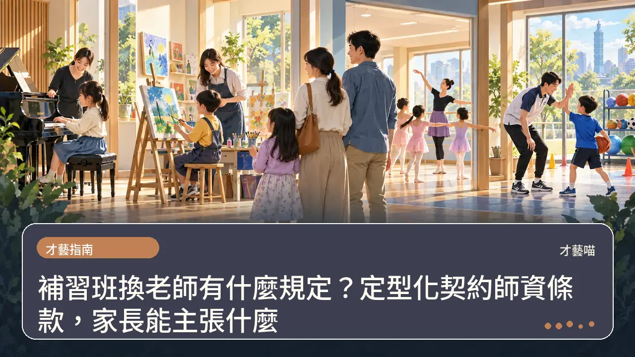 補習班換老師有什麼規定？定型化契約師資條款，家長能主張什麼主題插畫