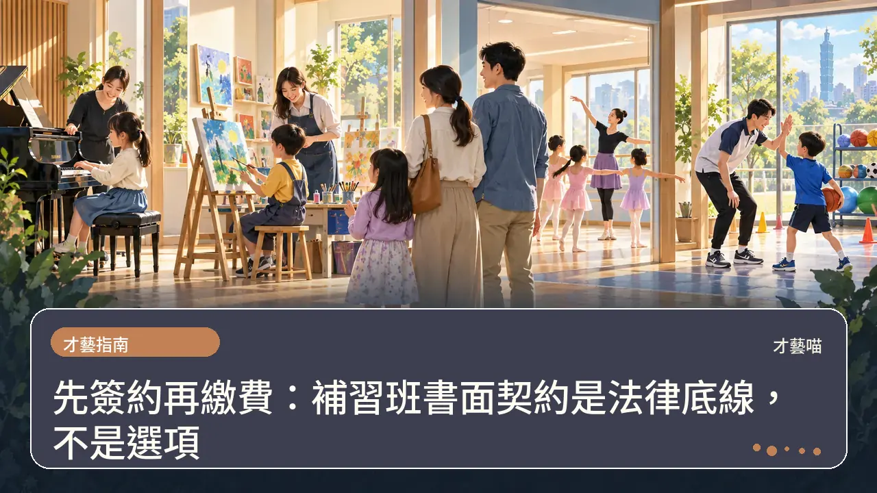 先簽約再繳費：補習班書面契約是法律底線，不是選項主題插畫